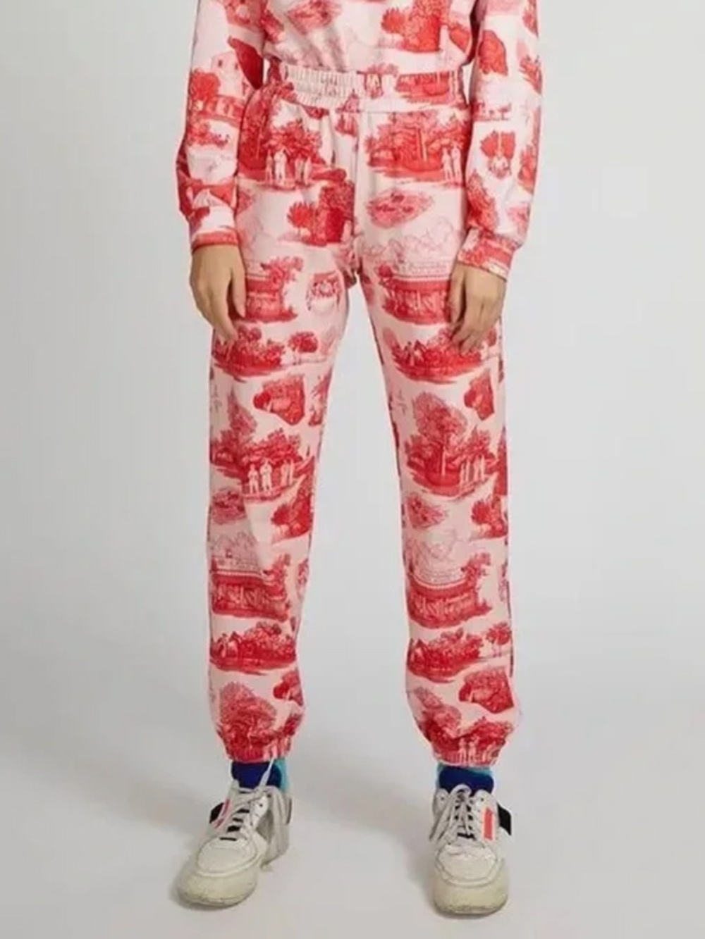 Rachel Antonoff Tony's Toile Sweatpants Jogger Pants Size Large
